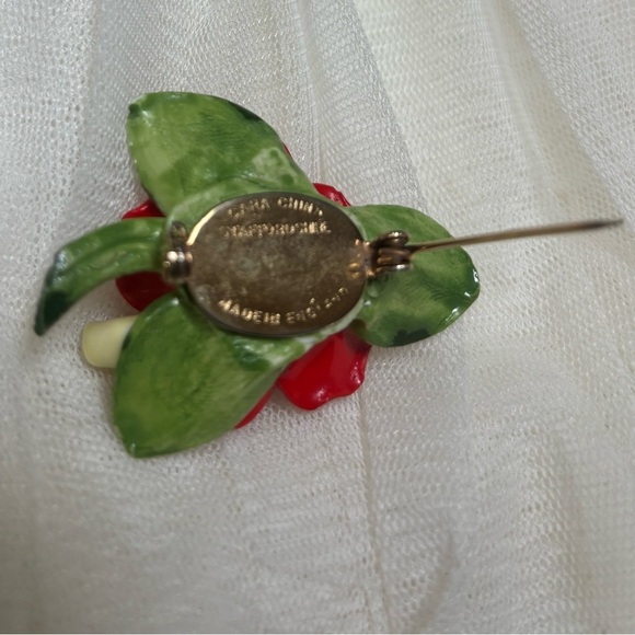 Vintage Cara China made in England & Sarah Coventry Pastel Floral Brooch Set - Picture 5 of 10